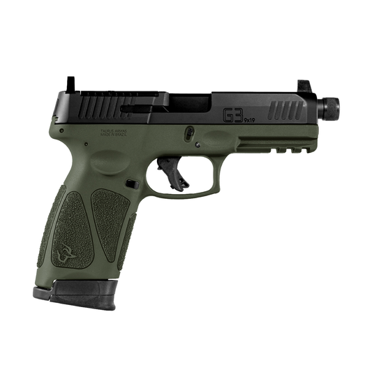TAURUS G3 TACT 9X19 2X17 CTX OG 9x19mm Teneferizado carreg. tiros (OD Green)