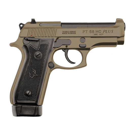 TAURUS PT 58HCP 380ACP 3X19T CPC FDE .380 ACP Carb. P.Cerakote carreg. tiros - FDE