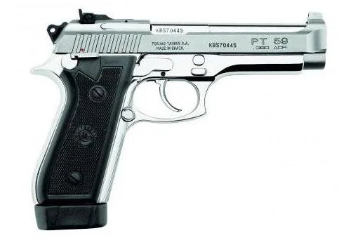 TAURUS PT59S/19 .380ACP IN FSC ZAR .380 AUTO Inox fosco carreg. tiros - Com zarelho